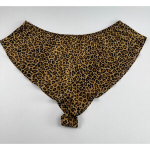 Victoria's Secret Satin Pajama Bottom Leopard Pattern Sleep Short Size XXL NWT